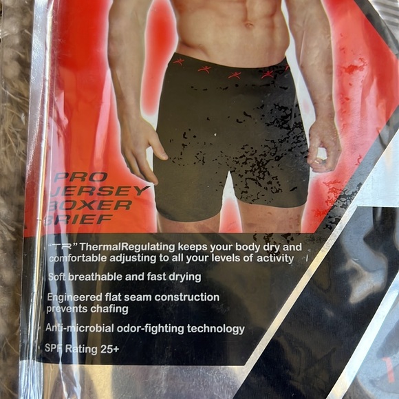 Terramar Men’s Boxer Brief Black 4 packs - New - Picture 4 of 5